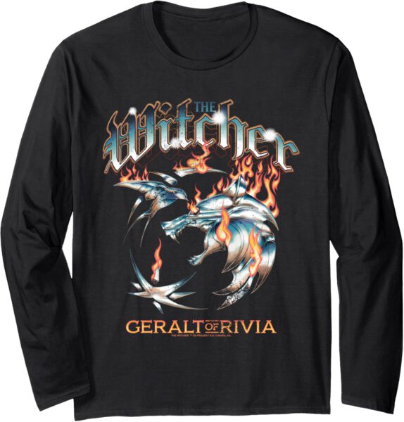 Camiseta manga larga The Witcher Heavy Metal Geralt – Oficial