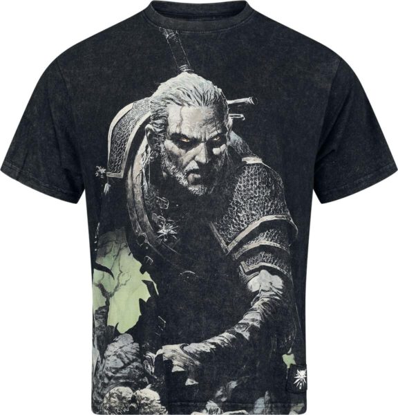 Camiseta The Witcher Geralt gris – Oficial