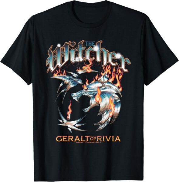 Camiseta The Witcher Heavy Metal Geralt de Rivia – Oficial
