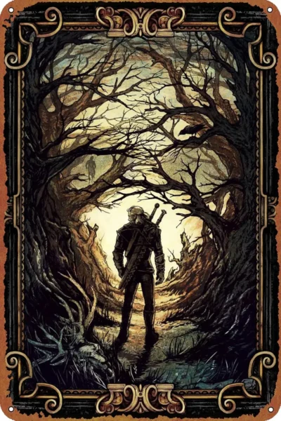 Cartel metálico Geralt de Rivia