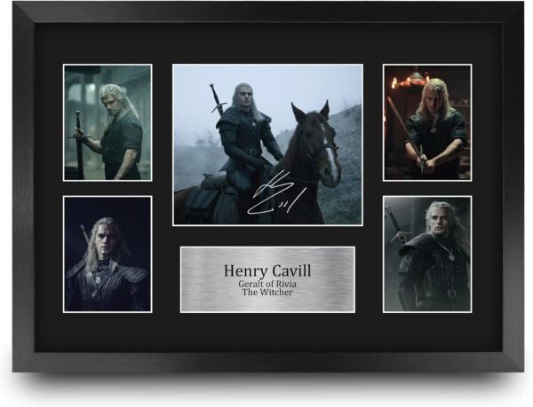 Lámina A3 Henry Cavill The Witcher con firma impresa