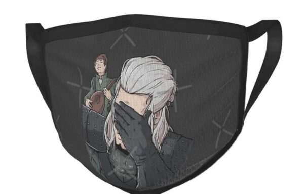 Mascarilla The Witcher Geralt and Jaskier